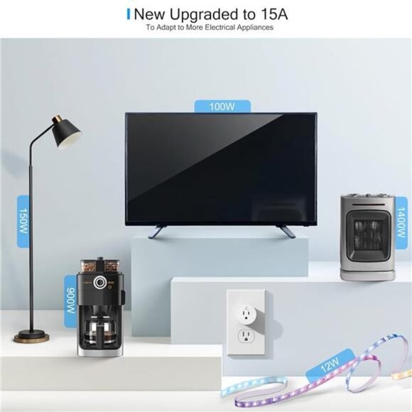 Smart Plug WiFi Outlet Works with Alexa Google Home Remote Control Timer 4 Pack - Picture 4 of 7